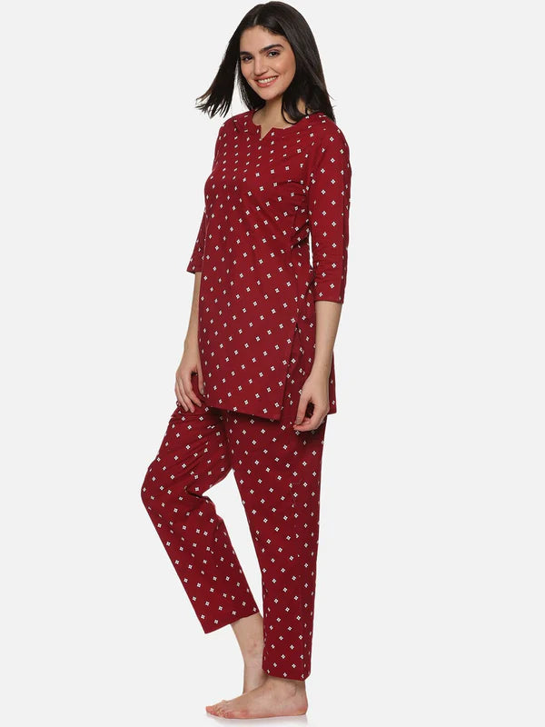 Pure Cotton Printed Kurti & Pyjamas for Women